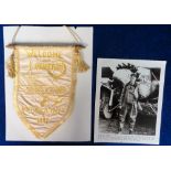 Ephemera, Flight, Charles A. Lindbergh, fringed pennant reading 'Welcome Capt. Lindbergh Spirit of