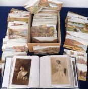 Postcards, a large collection of approx. 500 UK topographical cards illustrated by A.R Quinton, inc.