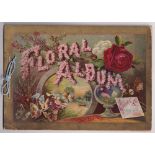 Printed album, USA, Goodwin & Co, Floral Album with original cord (some damage to back cover o/w