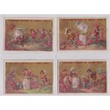 Trade cards, Liebig, Scenes in Old German Costumes, ref S96 (set, 10 cards), French edition (2
