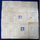 Football programmes, Reading homes 1947/8, 13 prog