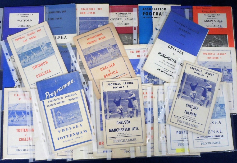 Football programmes, Chelsea FC, a collection of 3