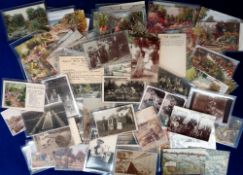 Postcards, Gardens, a good collection of approx. 121 cards of gardens with many illustrated, some by