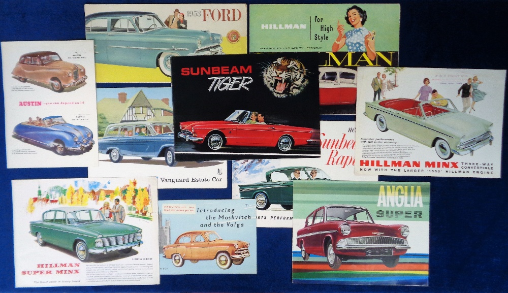 Ephemera, Motoring Brochures and Leaflets, Ford 1953, New Standard Estate, Hillman, Mosakvitch,