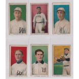 Cigarette cards, USA, Erwin Nadal, Baseball Players, coloured, inscribed 'First Series', six