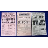 Horseracing / Railways, three scarce railway flyer