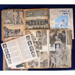 Cricket autographs, two vintage scrapbook albums c