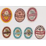 Beer labels, a good mixed selection of 80+ labels, various shapes and sizes including Watney's,