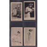 Cigarette cards, Franks & Sons, Beauties, 4 cards, ref H173, pictures nos 10, 31, 33 & 42 (gd) (4)