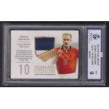 Trade card, Futera Unique Superstars Collection, 2016, Dennis Bergkamp, a limited edition football