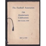 Football booklet, F.A. 75th Anniversary Celebratio