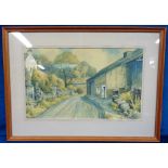 Paintings, J. Ingham Riley, 2 original signed paintings to comprise a watercolour of a Lake District