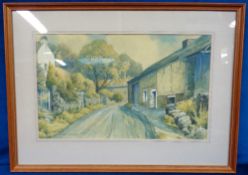 Paintings, J. Ingham Riley, 2 original signed paintings to comprise a watercolour of a Lake District