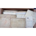 Deeds, Documents and Indentures, miscellaneous, 190+ mixed vellum and paper 18th-20thC documents