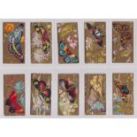 Cigarette cards, USA, Kinney, Butterflies of the World (Gold) (set, 50 cards) (light pencil