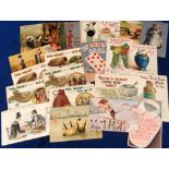 Postcards, a mixed subject selection of approx. 22 cards, mostly published by Birn Bros, inc. The