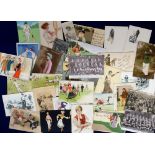 Postcards, a mixed sporting selection of approx. 34 cards, inc. football, tennis, golf and