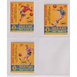 Sweet cigarette packets, Barratt's, 3 different Football packets 1960's (vg)