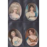 Cigarette cards, Wills (Overseas), Miniatures (Metal), 4 oval pictures on metal, Marie Antoinette,