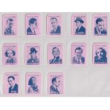 Trade cards, Secrets, Film Stars (Miniature Playing Cards), 'K' size (set, 52 cards plus paper
