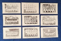 Trade cards, Scottish Daily Express, Scottish Football Teams, 1957/8, 'P' size (set, 9 cards)