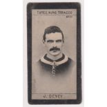 Cigarette card, J. & F. Bell, Footballers, type card, no 29, John Devey, Aston Villa (gd) (1)