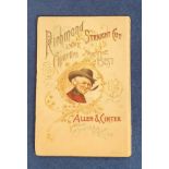 Printed Album, USA, Allen & Ginter, fold-out album showing illustrations of die-cut novelty cards (