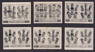 Trade cards, Barratt's, Football Team Folders, 6 cards, Aston Villa, 3 cards, 1932, 1933 & 1934 &