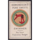 Trade card, Edmondson's, Boy Scout Pruriency Badges, type card, Swimmer (gd) (1)