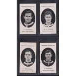 Cigarette cards, Taddy, Prominent Footballers (London Mixture), West Ham United, 4 cards, H. Ashton,