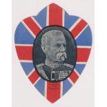 Trade card, Anon, Shield shaped card by Sharpe's of Bradford with image of Lord Roberts with Union