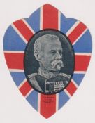 Trade card, Anon, Shield shaped card by Sharpe's of Bradford with image of Lord Roberts with Union