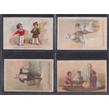 Trade cards, Liebig, eight early Liebig cards all with vertical backs, Children Advertising the