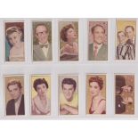 Trade cards, Barbers Tea, Cinema & Television Stars (set, 24 cards plus advertising card