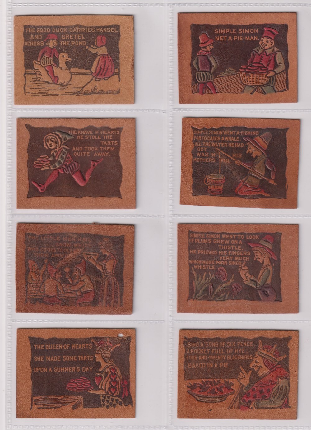 Tobacco Leathers, USA, ATC, Nursery Rhymes Illustrated, 27 different (3 with punch holes to - Image 3 of 4