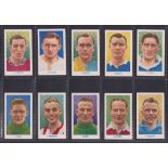 Cigarette cards, Hill's, Famous Footballers, three sets, (Coloured, Archer, 50 cards), (Coloured