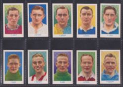 Cigarette cards, Hill's, Famous Footballers, three sets, (Coloured, Archer, 50 cards), (Coloured
