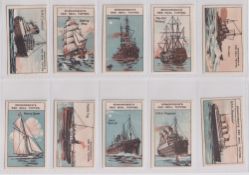 Trade cards, Edmondson's, British Ships (set, 20 cards) (vg)
