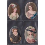 Cigarette cards, Wills (Overseas), Miniatures (Metal), 4 oval pictures on metal, Mrs Carnac, Mary