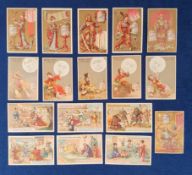 Trade cards, Liebig, 3 French edition sets, Japanese ref S87, The Moon & the Japanese Girl ref