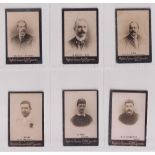 Cigarette cards, Ogden's, Guinea Gold, Footballers, Base M, 6 cards, Officials John Lewis Blackburn,