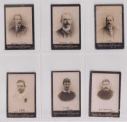 Cigarette cards, Ogden's, Guinea Gold, Footballers, Base M, 6 cards, Officials John Lewis Blackburn,