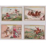 Trade cards, Liebig, Puzzles (Hidden Objects) VI, ref S241, two different sets, French & German