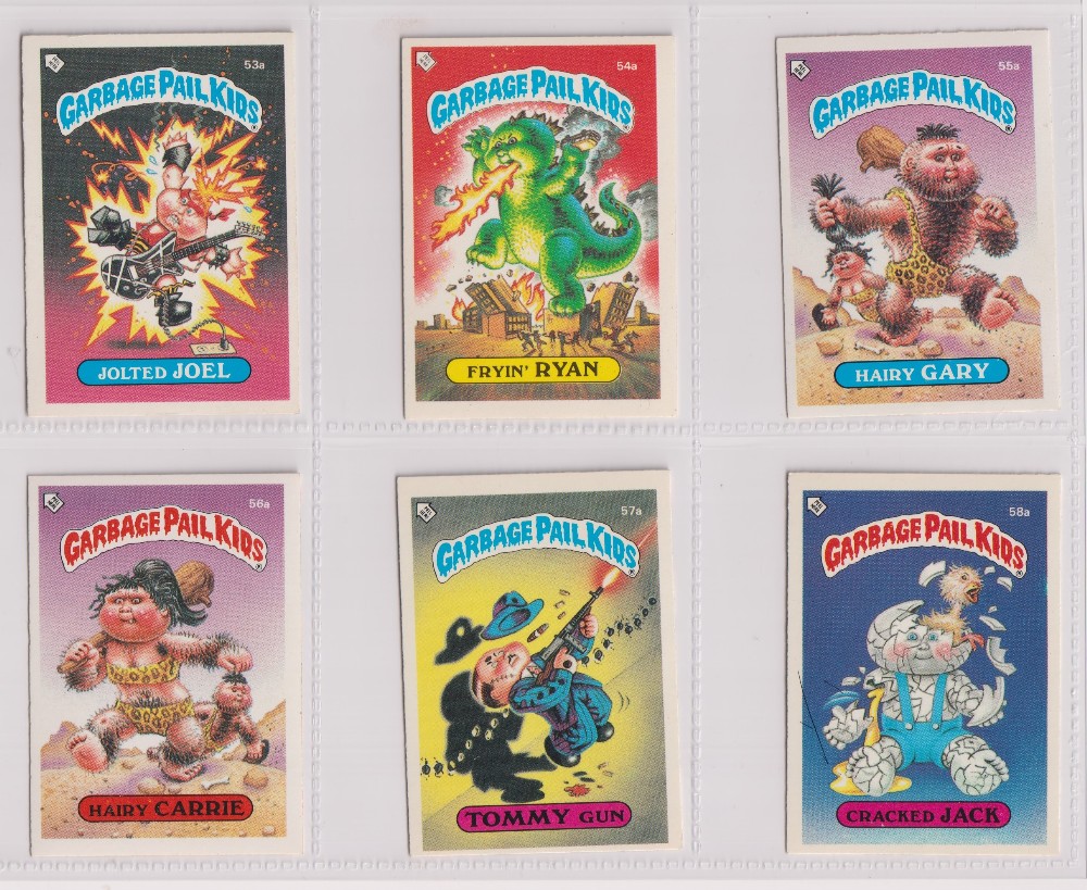 Trade cards, Topps, Garbage Pail Kids, 2 sets Set 2a (42a to 83a), Set 1b (1b to 39b), also The