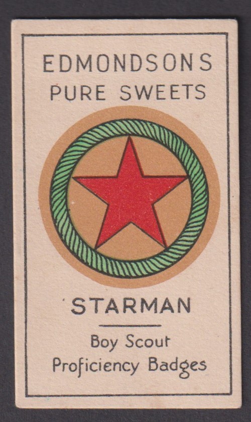 Trade card, Edmondson's, Boy Scout Proficiency Badges, type card, Starman (gd) (1)