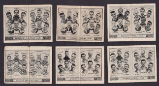 Trade cards, Barratt's, Football Team Folders, 6 cards, Everton, 3 cards, 1932, 1933 & 1934 &