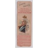 Trade card, Singer, Bookmark, Her Majesty, Queen Victoria (slight toning, gd) (1)