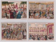 Trade cards, Liebig, Viennese Life II, ref S256, German edition (5/6 cards) (gd)