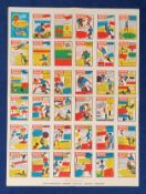 Trade issue, Anglo-American Chewing Gum Ltd, Soccer Hints (poster) showing all 72 wrappers in the