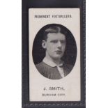 Cigarette card, Taddy, Prominent Footballers (No Footnote), Durham City, type card, J. Smith (vg) (